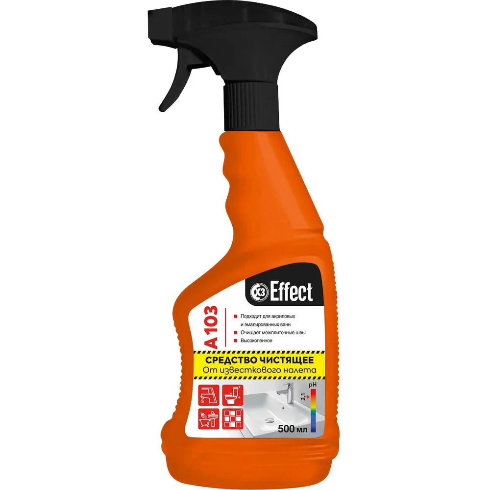 Средство для удаления известкового налета и ржавчины Effect А-103, 500 мл (26194, 12шт/пак) 2